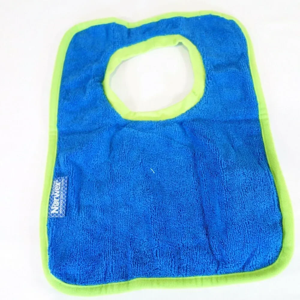 New Norwex Baby Bib Purple Tree Giraffe Monkey Washcloth Microfiber with Baclock